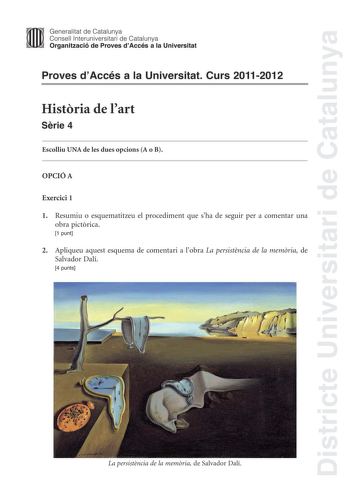 Examen de Historia del Arte (PAU de 2012)