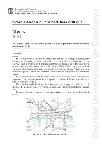 Examen de Diseño (PAU de 2011)