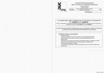Examen de Dibujo Técnico Aplicado a las Artes Plásticas y al Diseño II (EBAU de 2024)