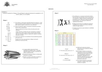 Examen de Biología (PAU de 2014)