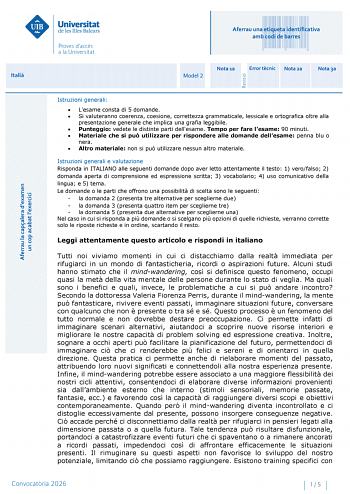 Italiano – PBAU Islas Baleares (2026)