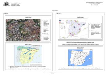 OPCIÓN A 4 4 Prueba de evaluación de Bachillerato para el acceso a la Universidad EBAU Curso 20182019 GEOGRAFÍA OPCIÓN A PREGUNTA 1 1 2 4 a Identifique utilizando como referencia los números los diferentes componentes de la trama urbana de Pamplona 1 punto 3 b Indique las características de la zona 3 identificada con el número 1 1 punto 4 PREGUNTA 2 PREGUNTA 3 a Identifique utilizando como referencia los números las metrópolis nacionales y regionales 1 punto b Señale las principales característ…