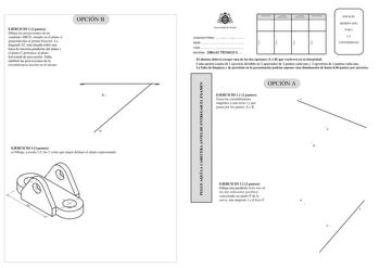 EJERCICIO 2 3 puntos Dibuja las proyecciones de un cuadrado ABCD situado en el plano  perpendicular al primer bisector La GLDJRQDOHVWiVLWXDGDVREUHXQD OtQHDGHPiLPDSHQGLHQWHGHOSODQR el punto C pertenece al plano KRULRQWDOGHSURHFFLyQDOOD WDPELpQODVSURHFFLRQHVGHOD circunferencia inscrita en el mismo  23 1  EJERCICIO 3 3 puntos a Dibuja a escala 15 las 2 vistas que mejor definen el objeto representado 38485176175501 Firma Firma Firma Firma   Uuiversidad de Oviedo 1 FRUUHFFLyQ GREOHFRUUHFFLyQ FRUUHFF…