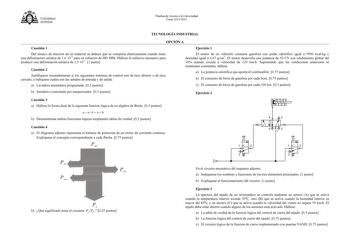 Examen de Tecnología Industrial (PAU de 2012)