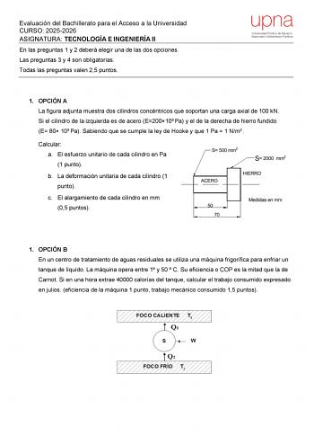 Tecnología e Ingeniería – EvAU Navarra (2026)