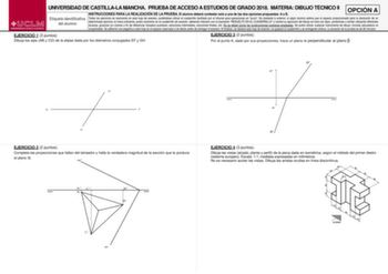 Examen de Dibujo Técnico II (EvAU de 2018)