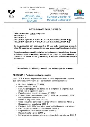 Empresa y Diseño de Modelos de Negocio – EAU País Vasco (2026)