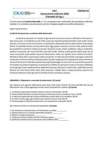 Italiano – ABAU Galicia (2026)