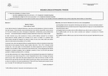 Examen de Francés (EBAU de 2025)