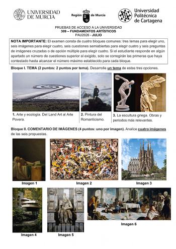 Fundamentos Artísticos – EBAU Región de Murcia (2026)