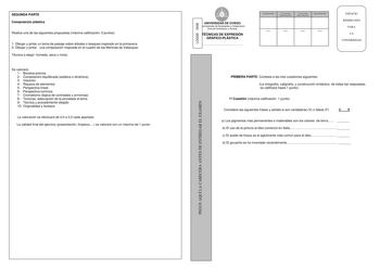 Examen de Técnicas de Expresión Gráfico Plástica (selectividad de 2006)