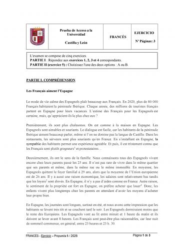 Francés – EBAU Castilla y León (2026)