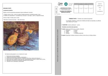 Examen de Técnicas de Expresión Gráfico Plástica (selectividad de 2008)