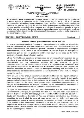 Francés – EBAU Región de Murcia (2026)