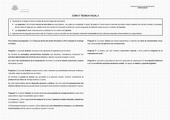 Examen de Coro y Técnica Vocal (EBAU de 2025)