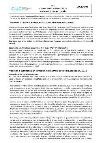 Examen de Historia de la Filosofía (ABAU de 2025)