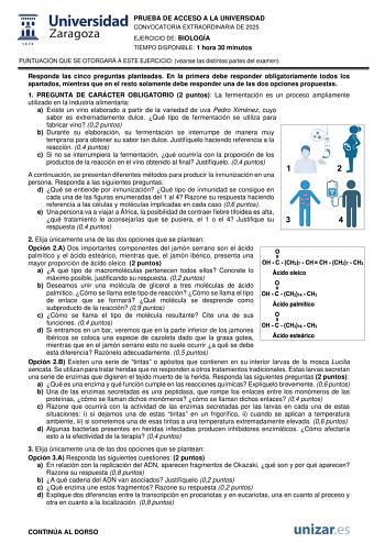 Examen de Biología (EvAU de 2025)