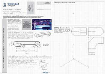 Examen de Dibujo Técnico Aplicado a las Artes Plásticas y al Diseño II (EvAU de 2025)