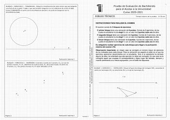 Examen de Dibujo Técnico II (EBAU de 2021)