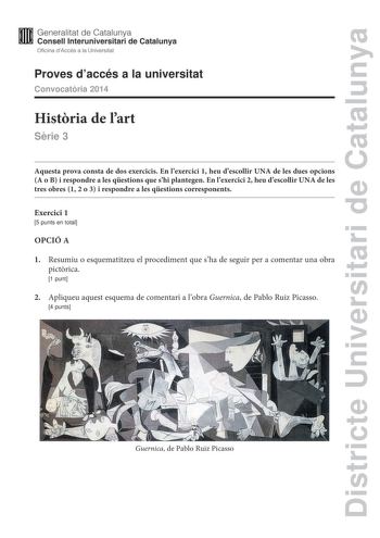 Examen de Historia del Arte (PAU de 2014)