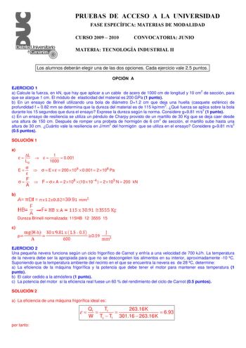 Examen de Tecnología Industrial (PAU de 2010)